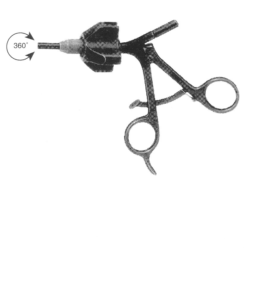 İZOLELİ ENDO  KAVRAMA FORSEPS G MODEL SAP ÇAP: 5MM L:43CM